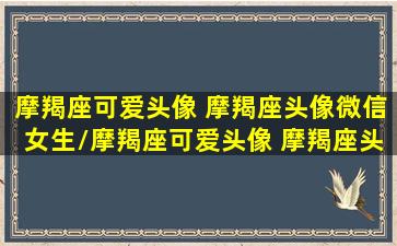 摩羯座可爱头像 摩羯座头像微信女生/摩羯座可爱头像 摩羯座头像微信女生-我的网站